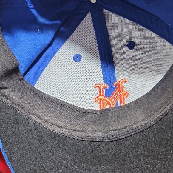 MLB OC Sports New York NY Yankees Youth Hat Blue and Orange Adjustable Cap - Picture 14 of 14